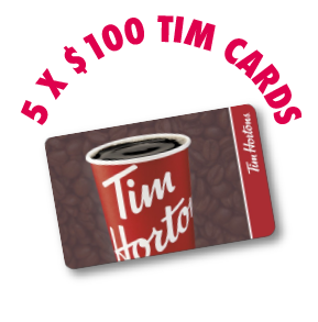 5 $100 Tim Cards
